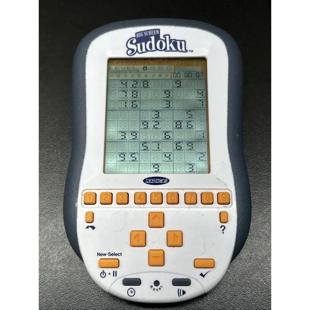 RADICA Big Screen SUDOKU Electronic Handheld Game with Stylus 2005 Works